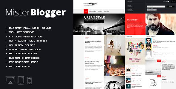 MisterBlogger Blog/Magazine WordPress Theme