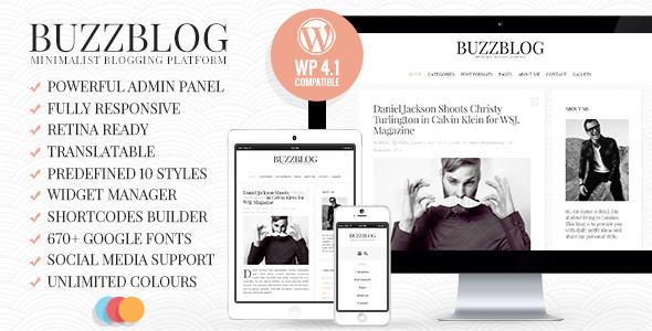BuzzBlog Clean & Personal WordPress Blog The