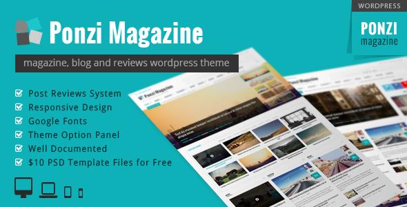 Ponzi | Responsive WordPress Theme Magazine Review