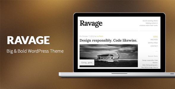 Ravage: Big & Bold WordPress Theme