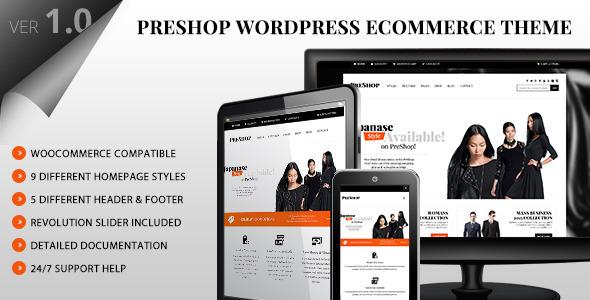 PreShop Responsive WooCommerce WordPress Theme